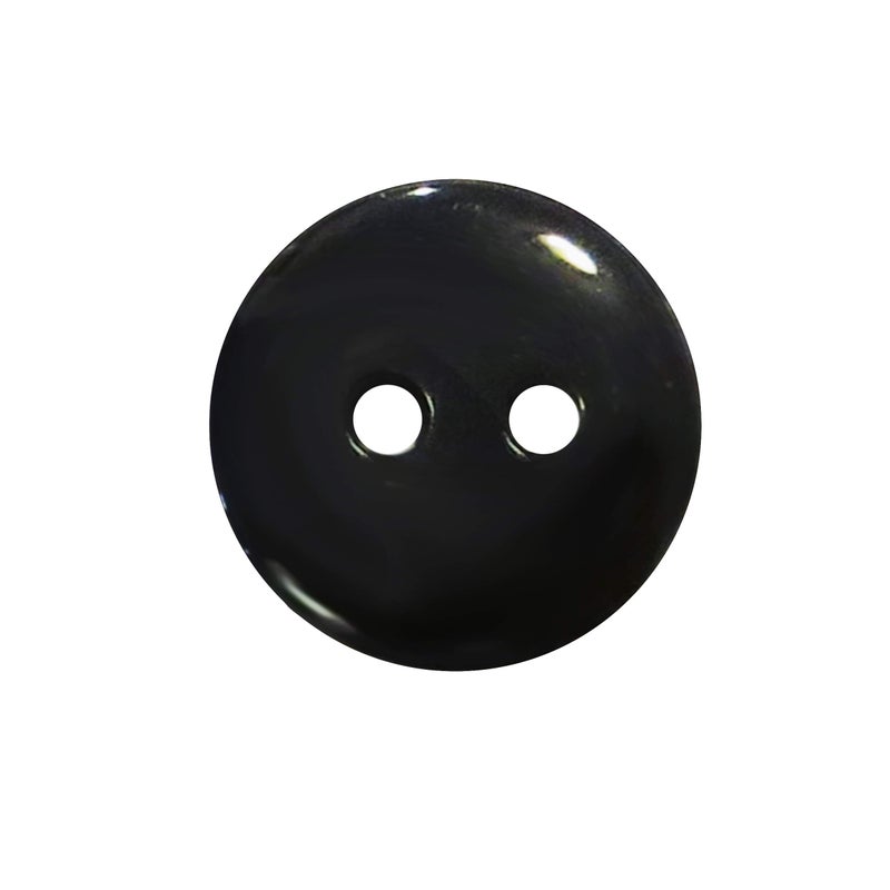 Seeking ROAM أزرار 1/2 بوصة (1/2 بوصة) 2 ثقب 10 قطع - أبيض أسود شفاف لؤلؤي - زر بديل للحرف اليدوية - مثالي للحرف، والمعاطف، والقمصان، والسراويل، والشورتات، والسترات، والبلوزات، والتنانير (أسود) - Image 2